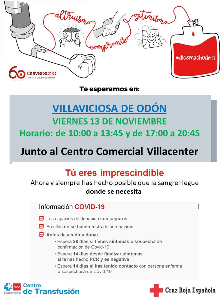 Texto Alternativo: Campaña de donación de sangre de la Cruz Roja el 13 de noviembre