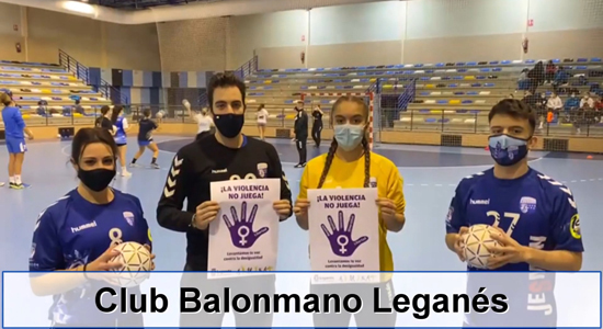 Texto Alternativo: La violencia no juega, la campaña de la Concejalía de Deportes y los clubes de Leganés en la semana del 25 de noviembre
