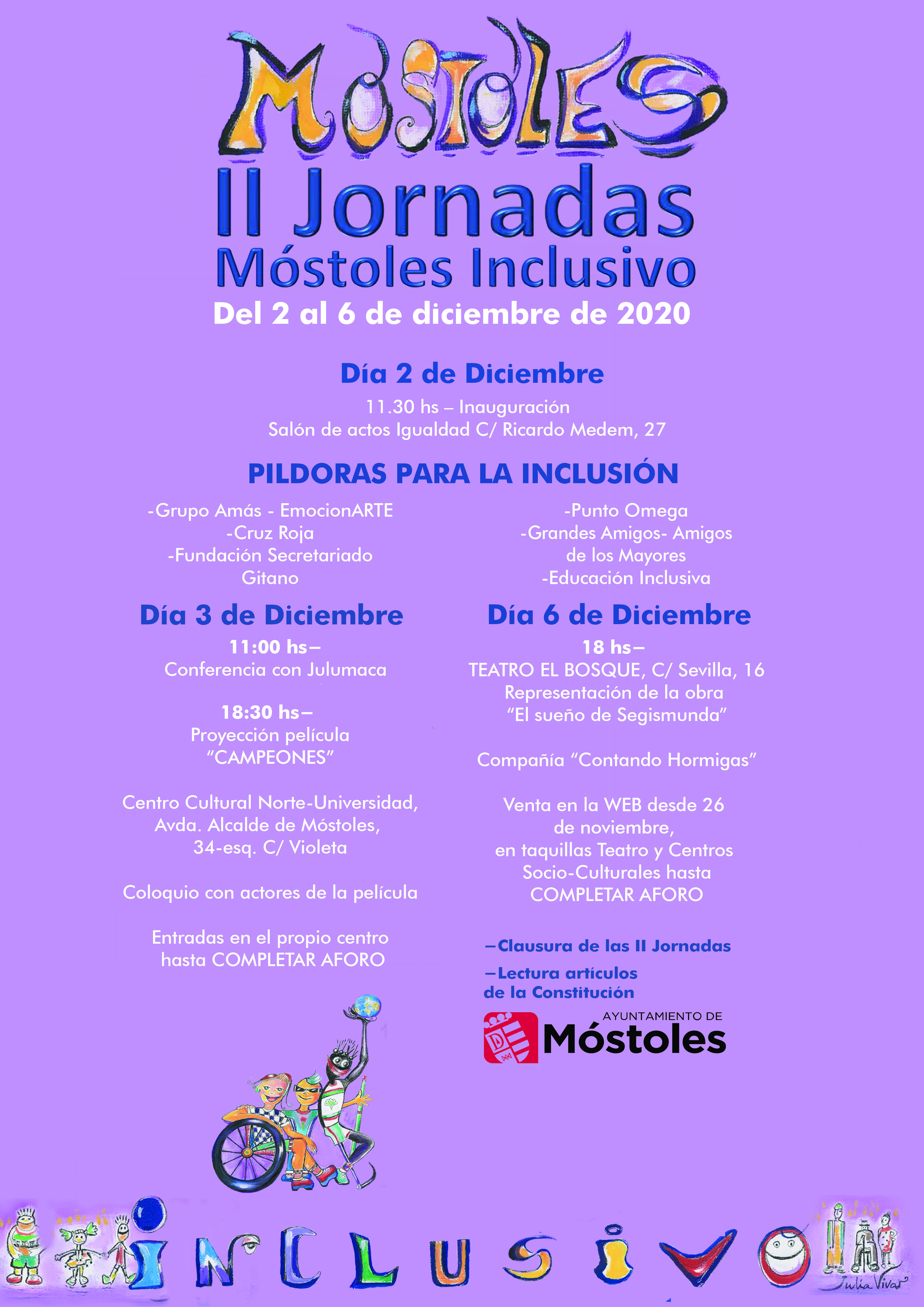 Texto Alternativo: Las II Jornadas Móstoles Inclusivo se celebrarán del 2 al 6 de diciembre