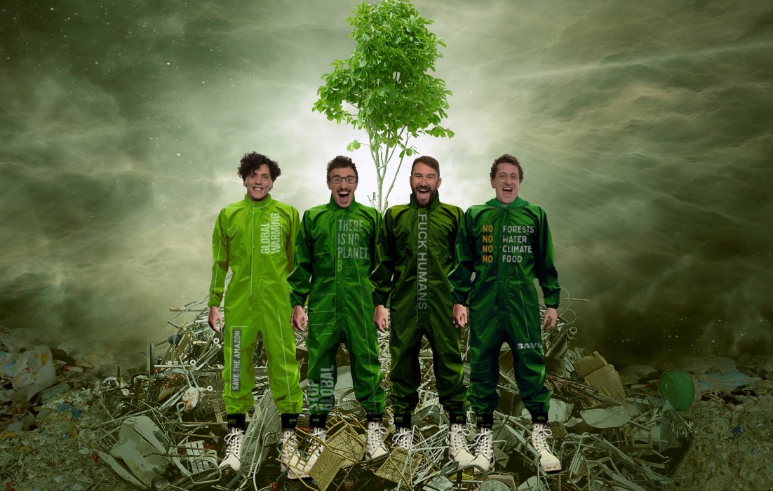 Texto Alternativo: La Compañía teatral Yllana lleva su éxito Greenpiss al Teatro del Bosque este sábado