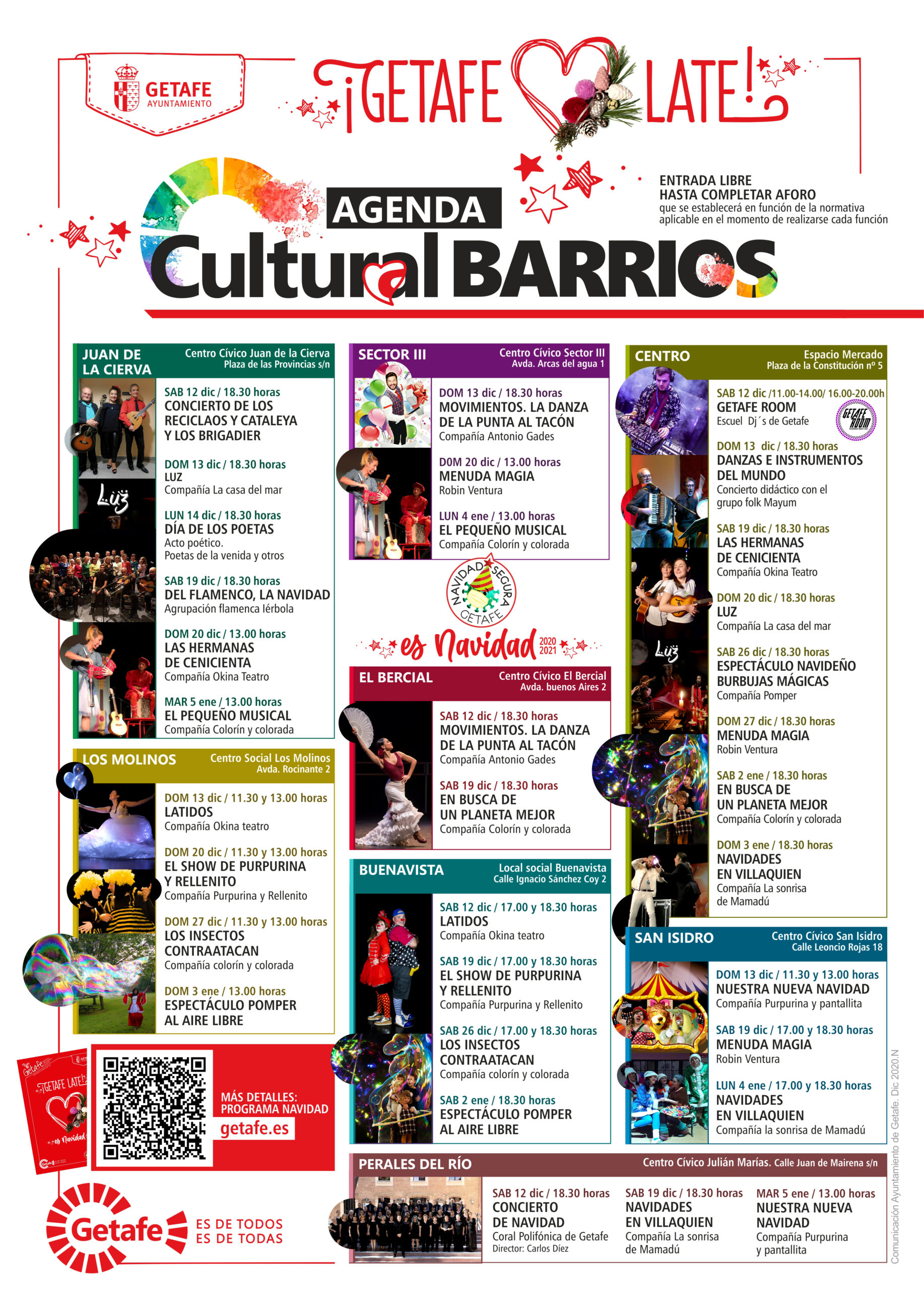 Texto Alternativo: Agenda Cultura en barrios días 12 y 13 de Diciembre
