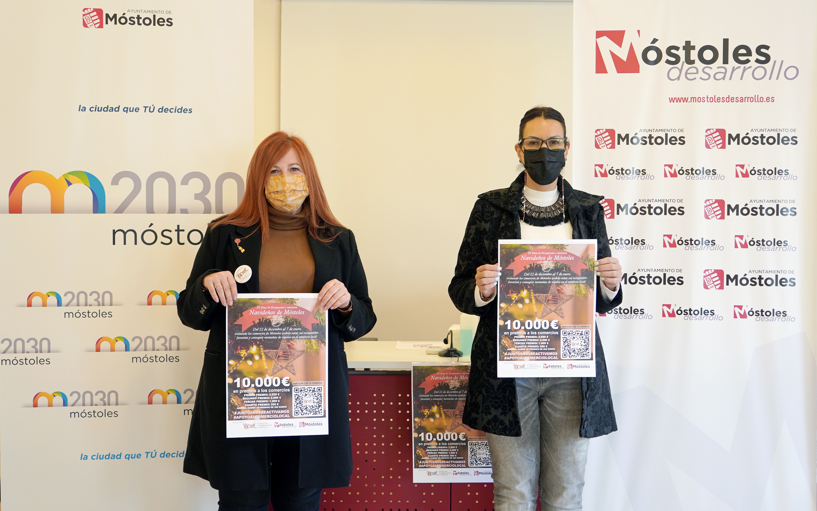 Texto Alternativo: El Gobierno de Móstoles destinará 14.000 € a premios y difusión de la IX Ruta de escaparates e interiores navideños para ayudar a reactivar el comercio local