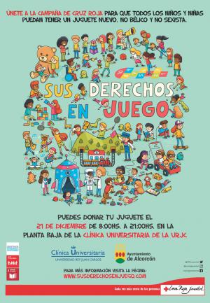 Texto Alternativo: El Ayuntamiento de Alcorcón colabora con la Clínica Universitaria URJC y Cruz Roja en la Recogida Solidaria de Juguetes para las familias más vulnerables