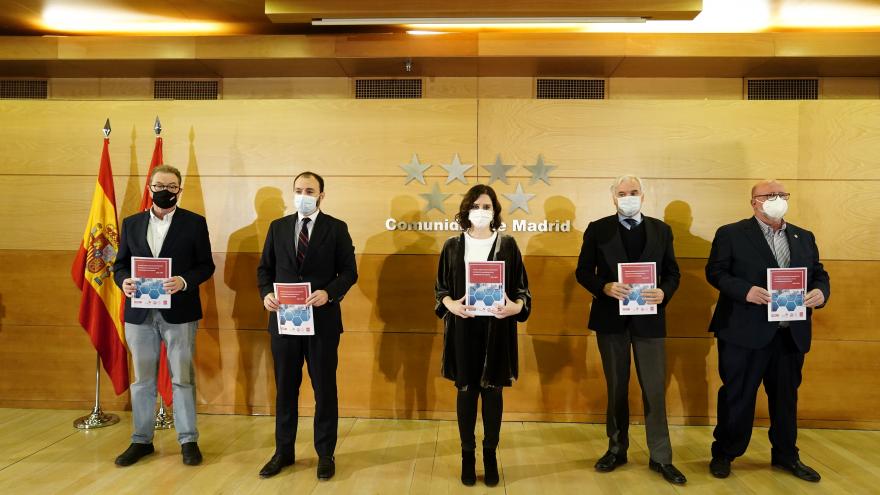 Texto Alternativo: Díaz Ayuso la Comunidad presenta el Plan Director de Prevención de Riesgos Laborales 2021-2024