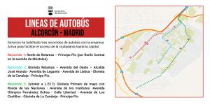Texto Alternativo: Alcorcón ya cuenta con tres línea de autobuses hasta Madrid que facilitan el acceso de la ciudadanía a la capital
