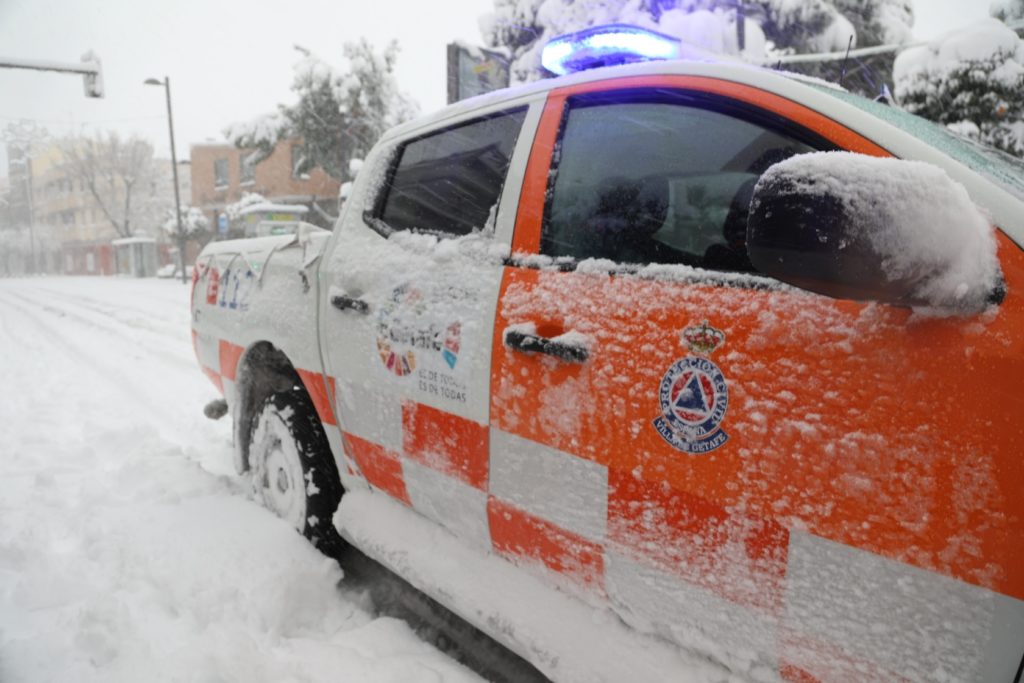 Texto Alternativo: Cerca de 300 intervenciones de Protección Civil de Getafe por la borrasca Filomena