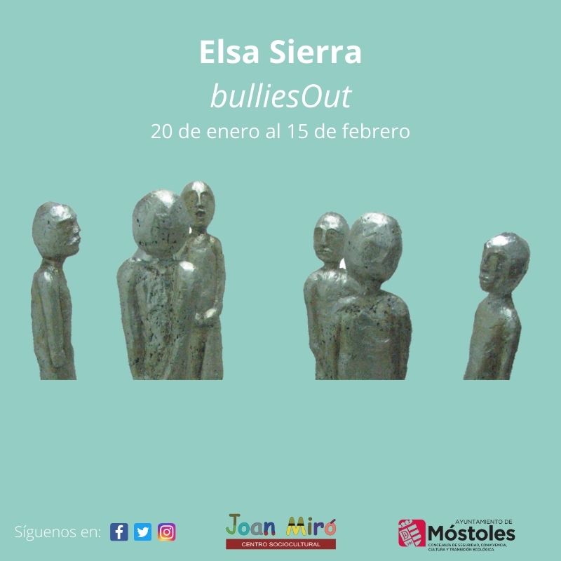 Texto Alternativo: El Centro Sociocultural Joan Miró de Móstoles presenta la exposición bulliesOut en la que se aborda el acoso escolar a través de la escultura