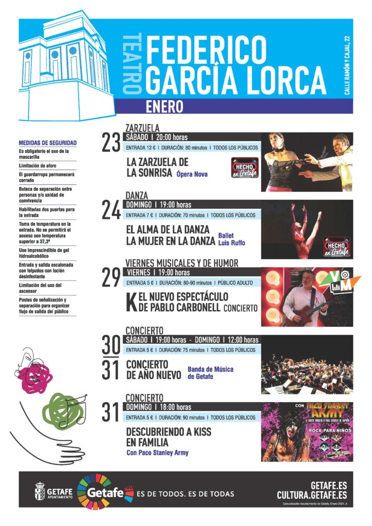 Texto Alternativo: El Teatro Federico García Lorca y el Espacio Mercado acogerán zarzuela, danza y conciertos esta semana