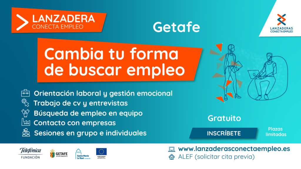 Texto Alternativo: En marzo comenzará una nueva ‘Lanzadera Conecta Empleo’ para la inserción laboral de 30 personas desempleadas de Getafe