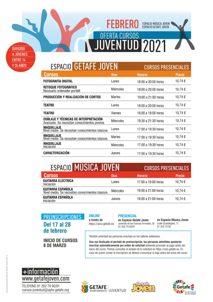 Texto Alternativo: Vuelven los talleres de ocio y tiempo libre para jóvenes de Getafejoven