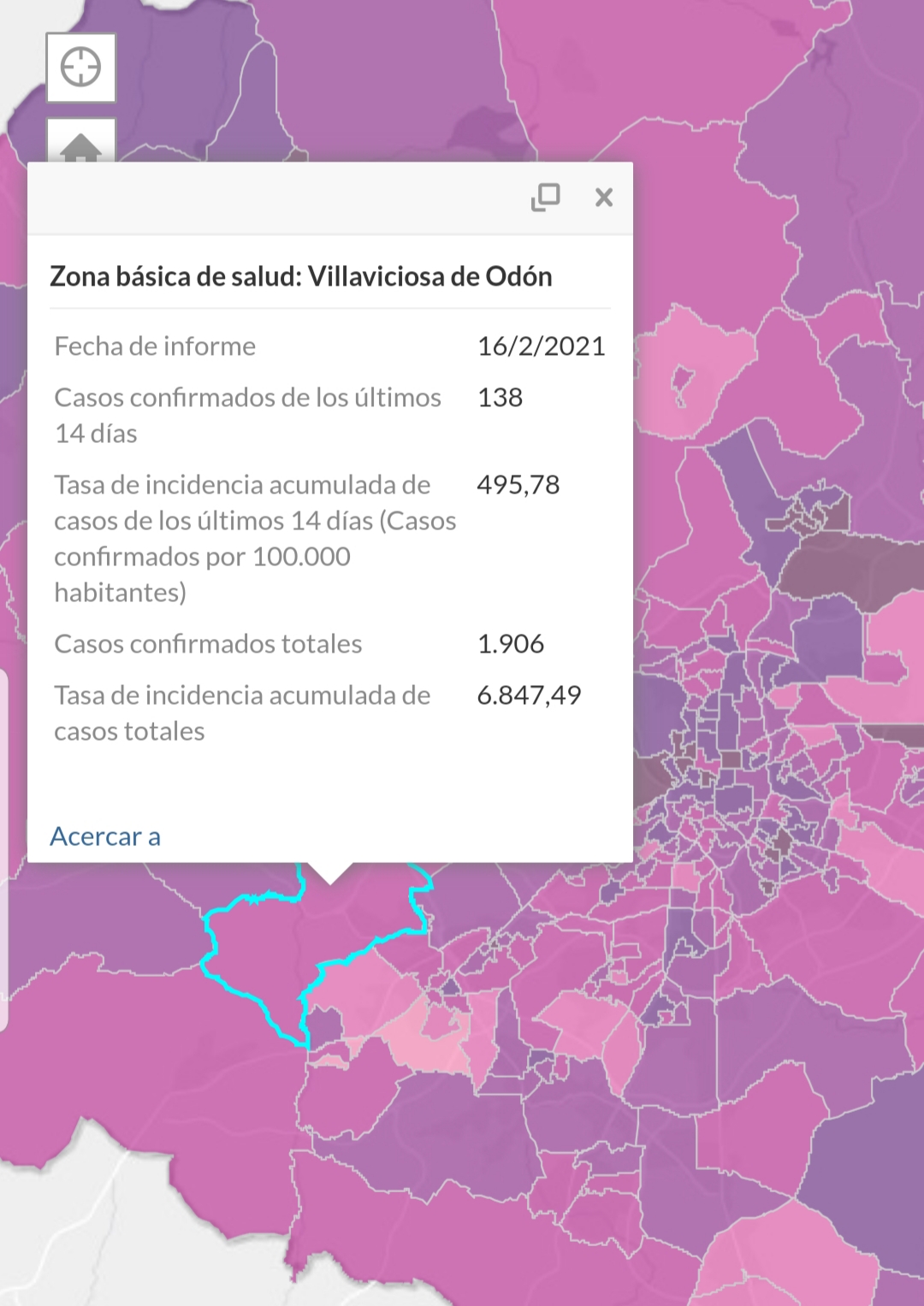 Texto Alternativo: Actualización de los datos epidemiológicos: la incidencia de casos por COVID desciende en Villaviciosa de Odón