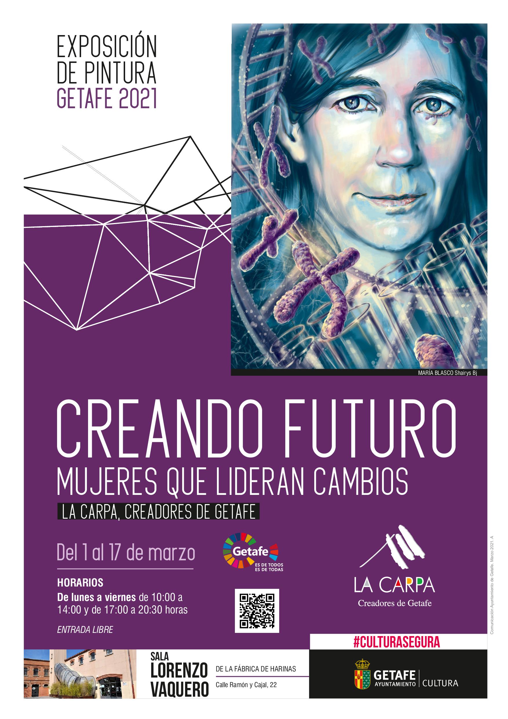 Texto Alternativo: Exposición “Creando futuro. Mujeres que lideran cambios”. La Carpa Creadores de Getafe