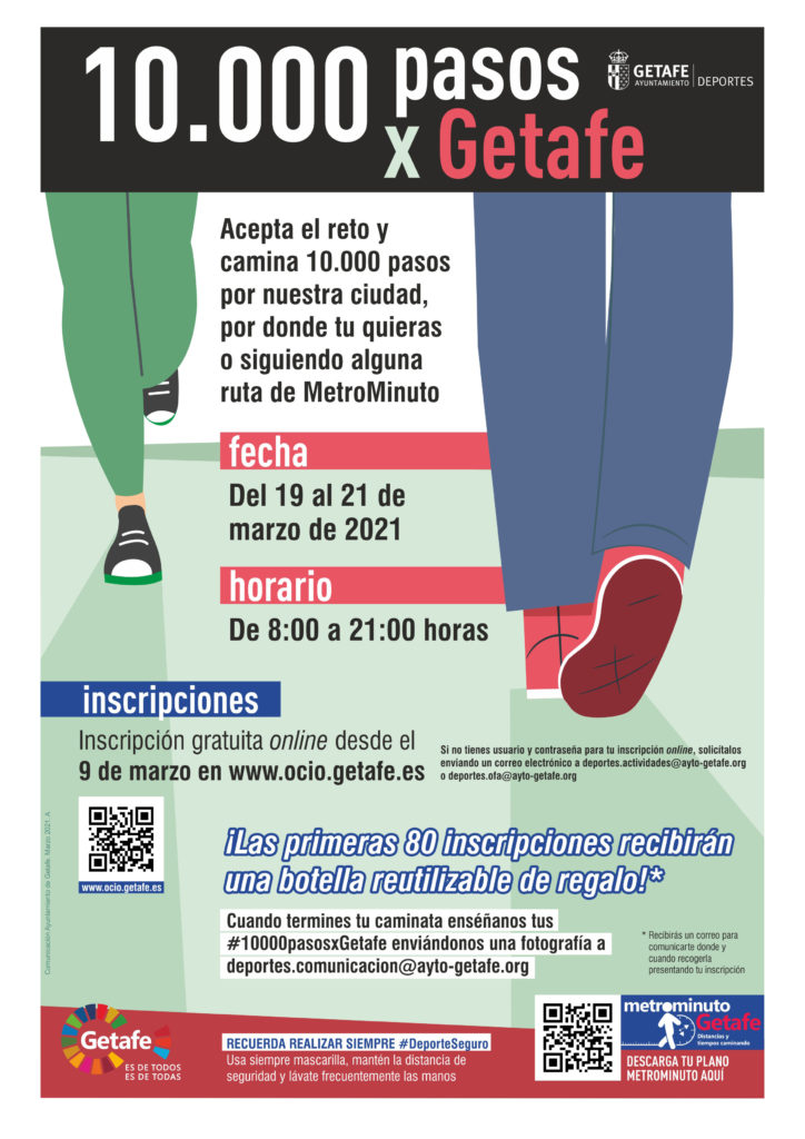 Texto Alternativo: ‘10.000 pasos x Getafe’ es la nueva propuesta de actividad física saludable para los vecinos