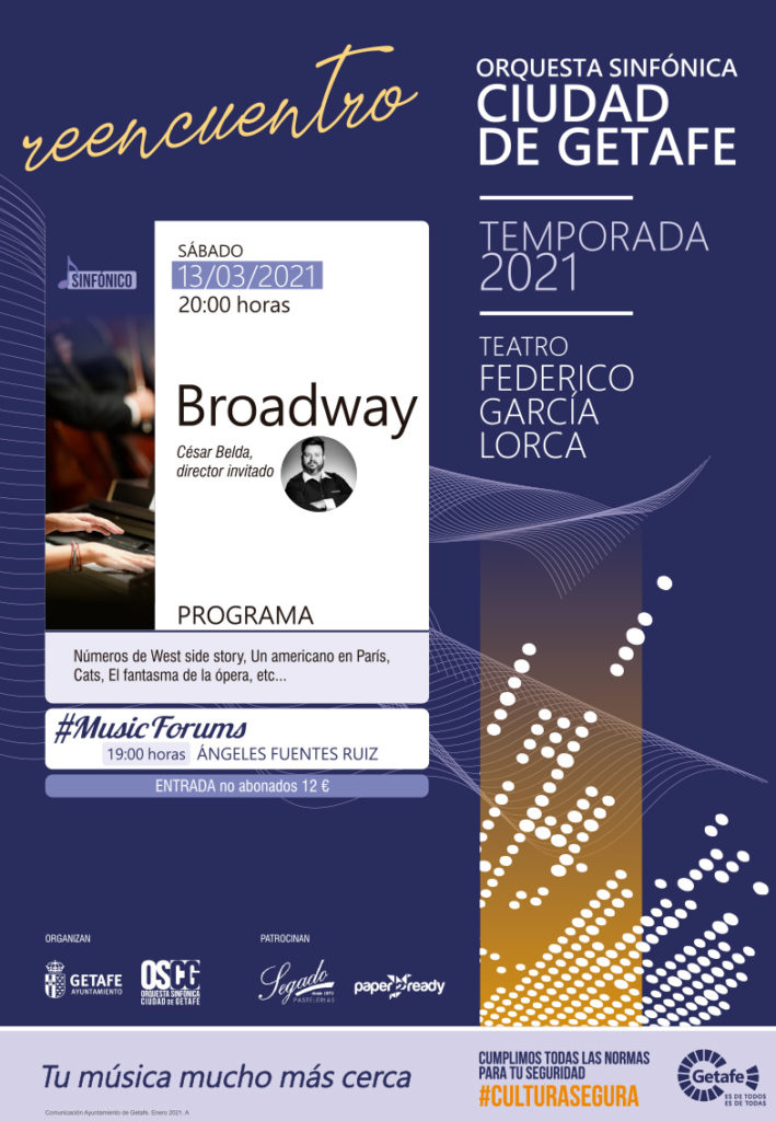 Texto Alternativo: “Broadway”. Concierto de la Orquesta Sinfónica