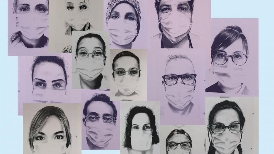 Texto Alternativo: El Hospital Puerta de Hierro homenajea a sus profesionales en el primer aniversario de la pandemia