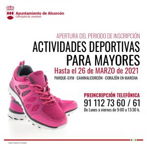 Texto Alternativo: La Concejalía de Deportes inicia el periodo de inscripción para el comienzo de actividades para mayores