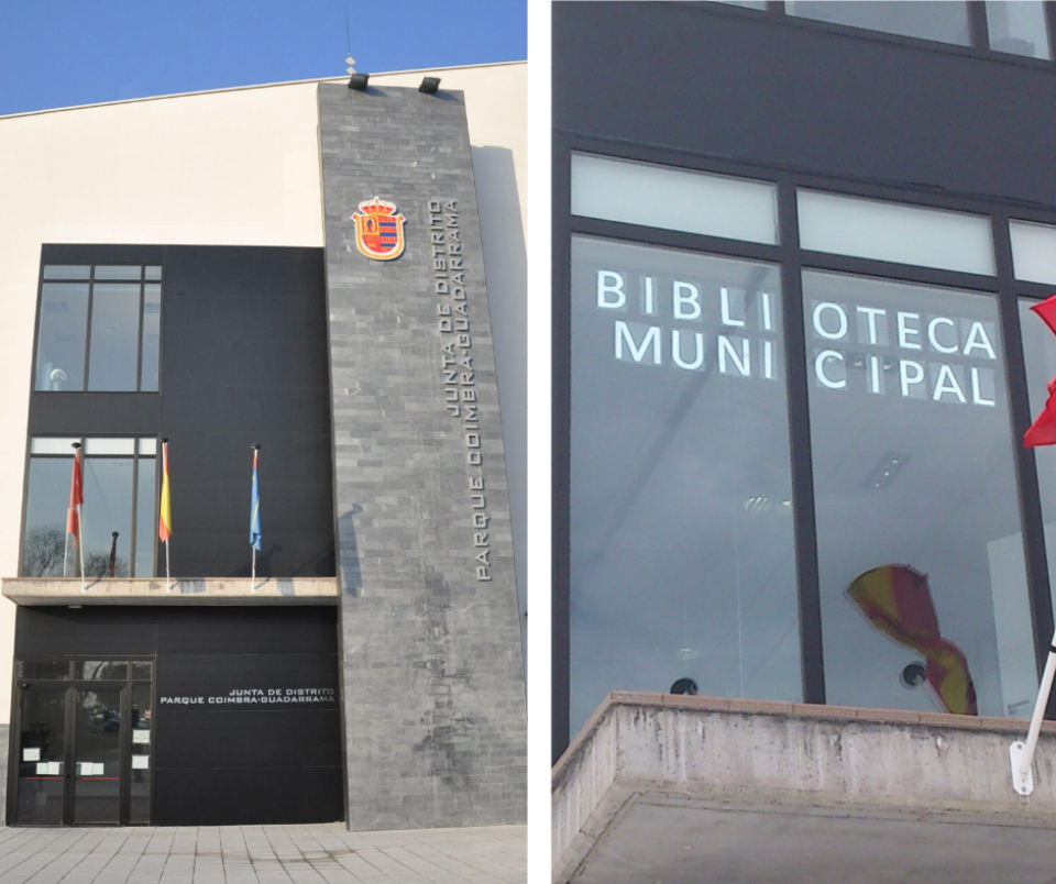 Texto Alternativo: El 5 de abril reabre la biblioteca del distrito Coimbra-Guadarrama para préstamos, devoluciones, información bibliográfica y estudio en sala