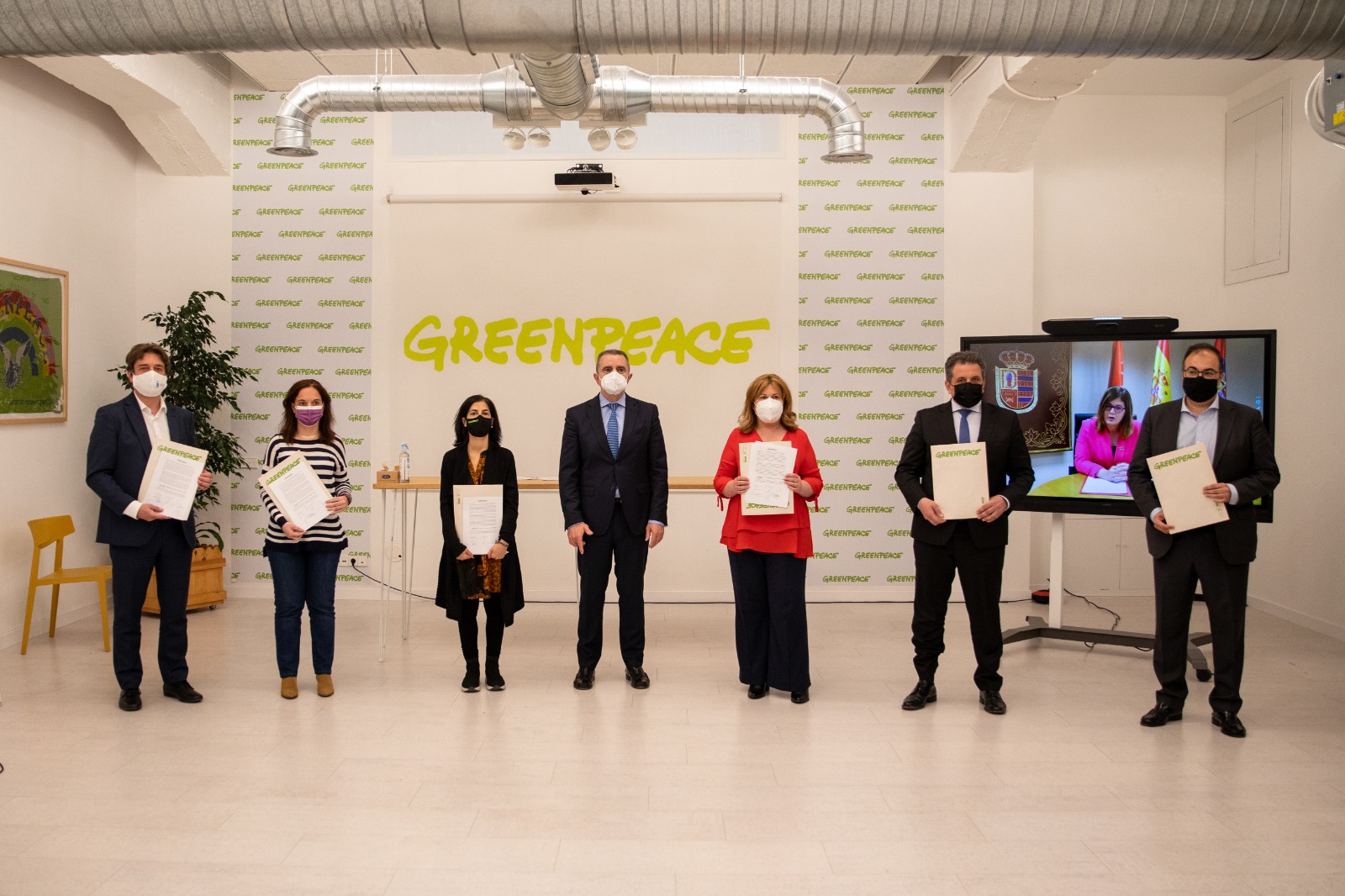 Texto Alternativo: Móstoles suscribe el Pacto de la Ciudades del Cinturón Sur de Madrid por la Movilidad Sostenible promovido por Greenpeace