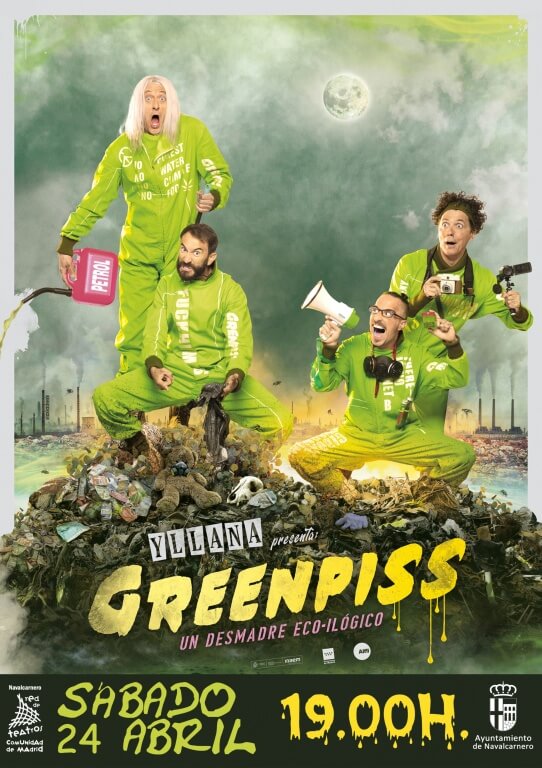 Texto Alternativo: Sábado, 24 de abril – Greenpiss, un desmadre eco-lógico de Yllana