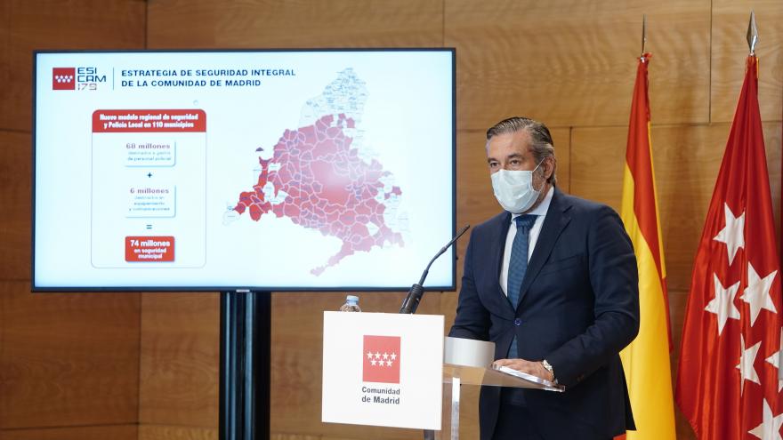 Texto Alternativo: El Gobierno de la Comunidad de Madrid suma 110 ayuntamientos en ESICAM179, el nuevo modelo regional de seguridad y Policía Local