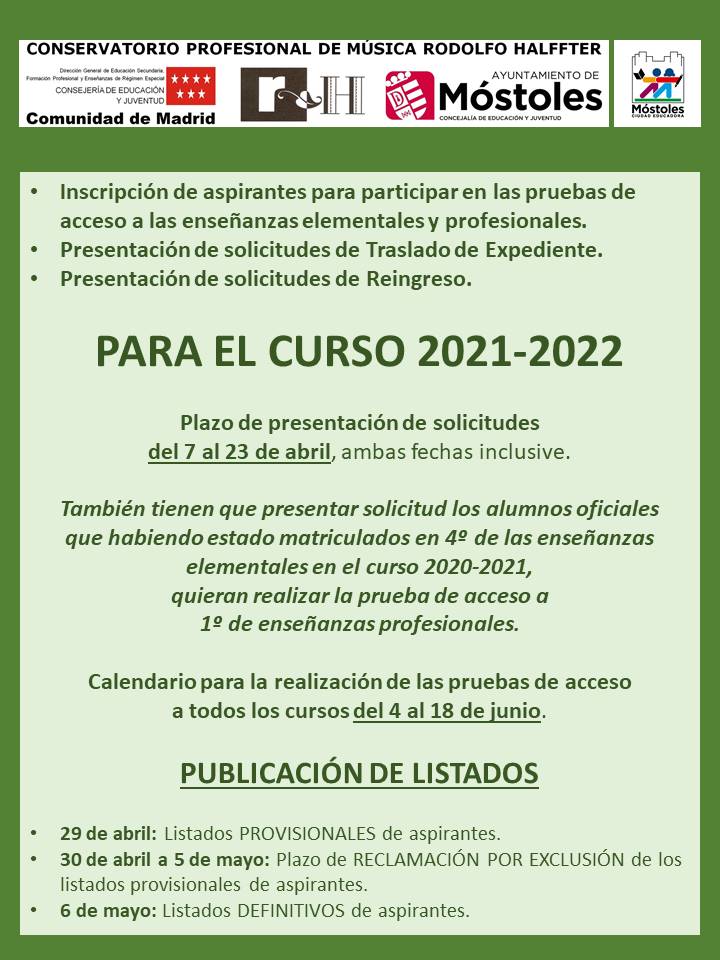 Texto Alternativo: Jornadas de Puertas Abiertas en el conservatorio Rodolfo Halffter para dar a conocer nuevas enseñanzas artísticas