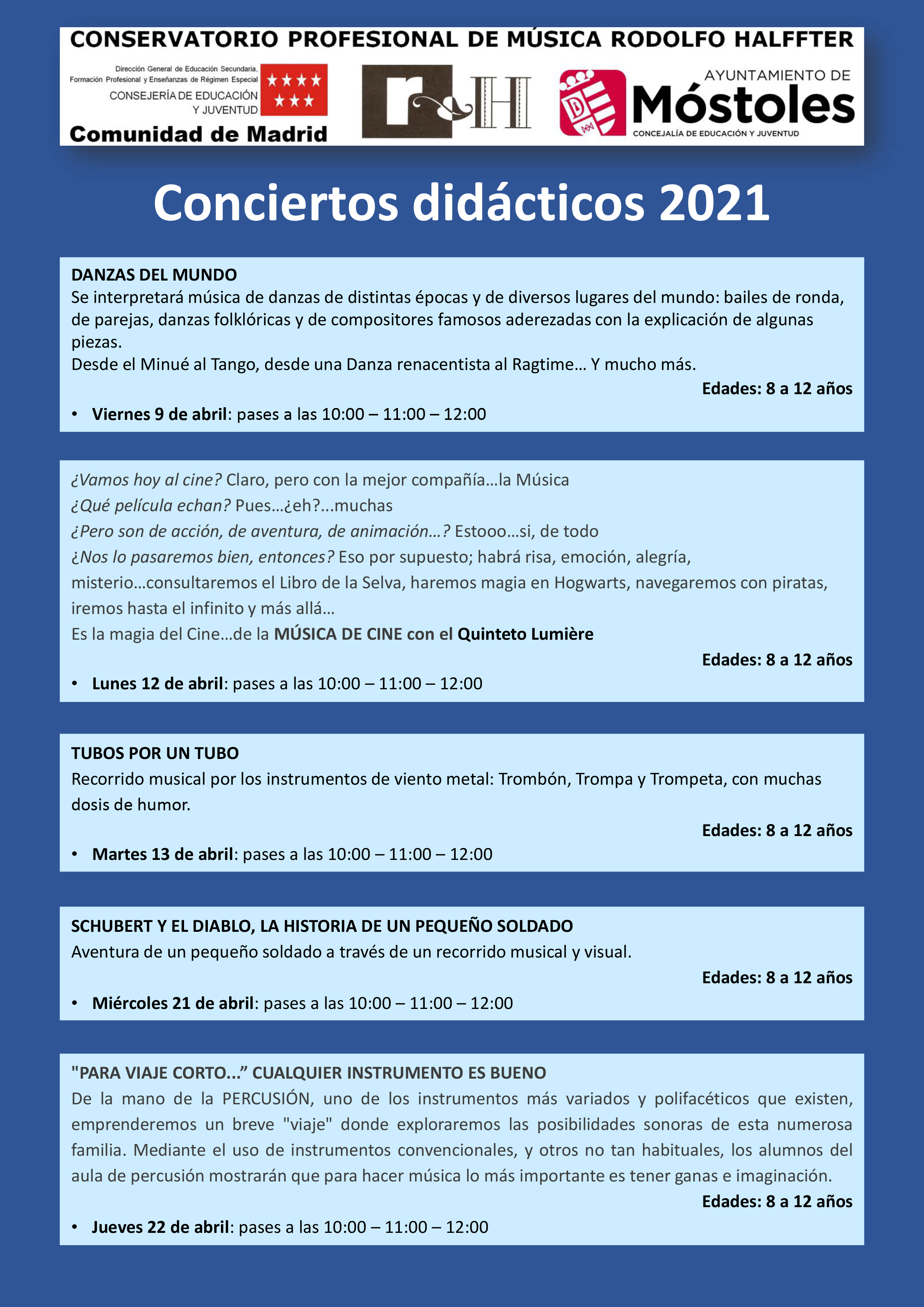 Texto Alternativo: Arrancan los conciertos didácticos del Conservatorio Rodolfo Halffter