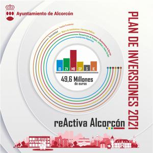 Texto Alternativo: Plan de Inversiones 2021 ‘ReActiva Alcorcón’: 50 millones de euros para impulsar la reactivación económica de la ciudad con nuevos proyectos, infraestructuras y servicios