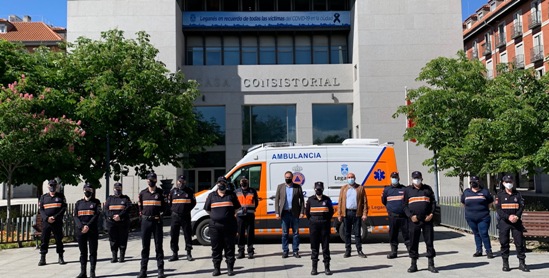Texto Alternativo: El Ayuntamiento de Leganés adquiere una nueva ambulancia para la Agrupación local de Protección Civil