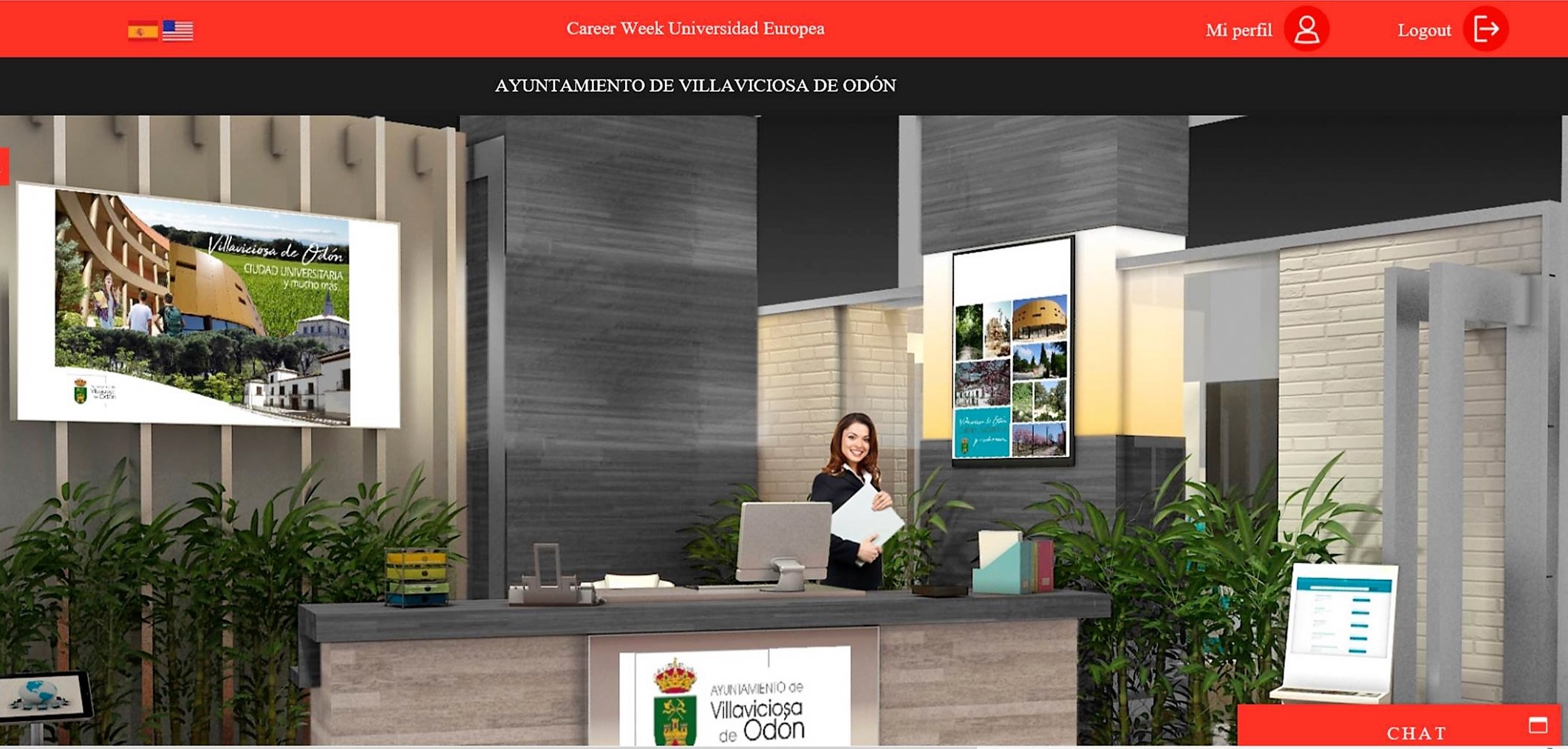 Texto Alternativo: El Ayuntamiento de Villaviciosa de Odón participa en la Career Week, Feria de Empleo virtual de la Universidad Europea