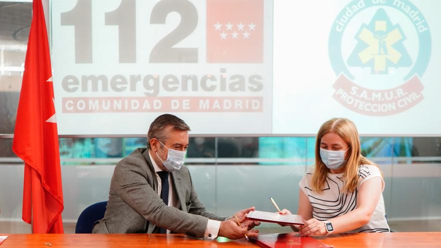 Texto Alternativo: La Comunidad refuerza con el Ayuntamiento de Madrid coordinar sus servicios de emergencias en la sede del 112