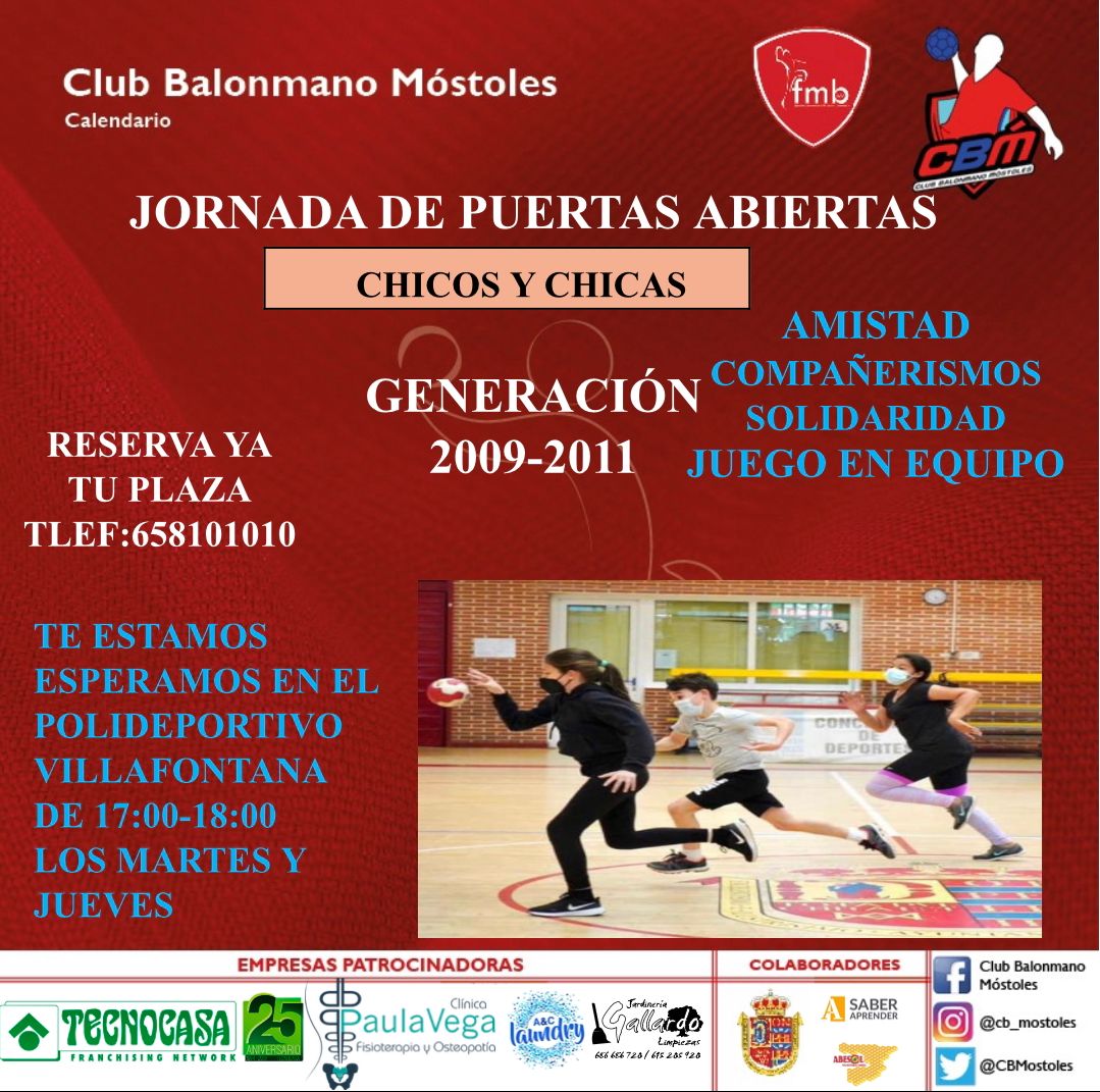 Texto Alternativo: El Club Balonmano Móstoles abre sus puertas durante el mes de junio
