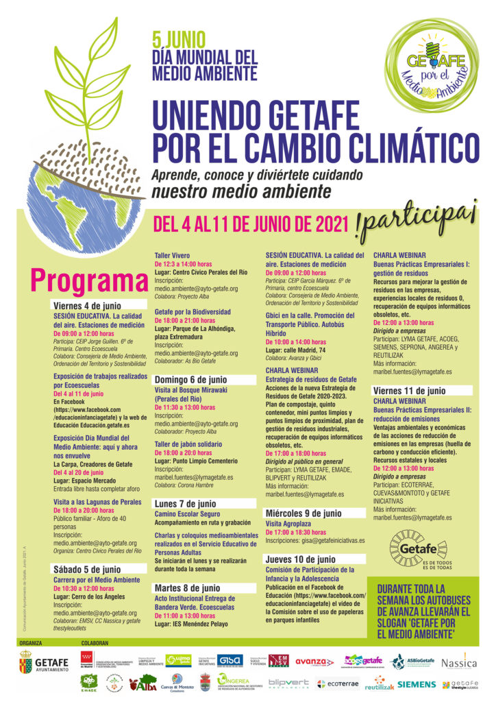 Texto Alternativo: IV Semana de ‘Getafe por el Medio  Ambiente’ para llamar la atención sobre el cambio climático