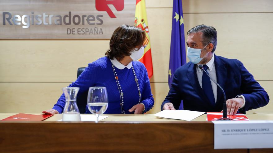Texto Alternativo: El Gobierno de la Comunidad reafirma nuestro compromiso contra la okupación y la Comunidad reclama Ley estatal contra este fenómeno