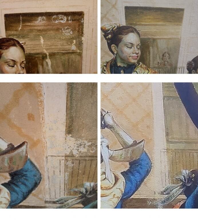 Texto Alternativo: El Ayuntamiento ha restaurado la pintura mural ‘Homenaje a Fidel Borrajo’, obra de Alberto Pirrongelli