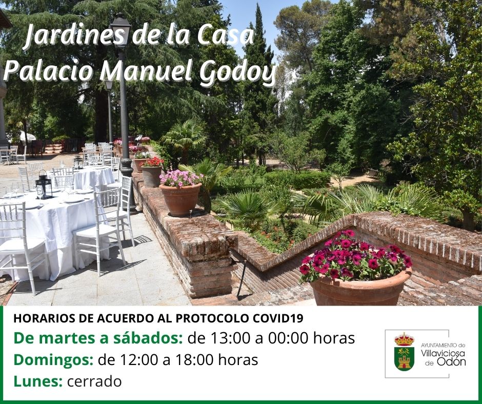 Texto Alternativo: El miércoles 16 de junio se reabren los jardines de la Casa Palacio Manuel Godoy