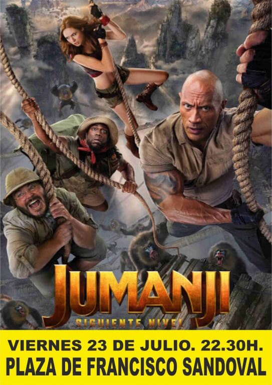 Texto Alternativo: Viernes, 23 de julio – Cine de Verano: Jumanji, siguiente nivel