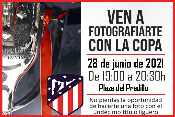 Texto Alternativo: El Atlético de Madrid traerá a Móstoles la Copa de la Liga el próximo lunes