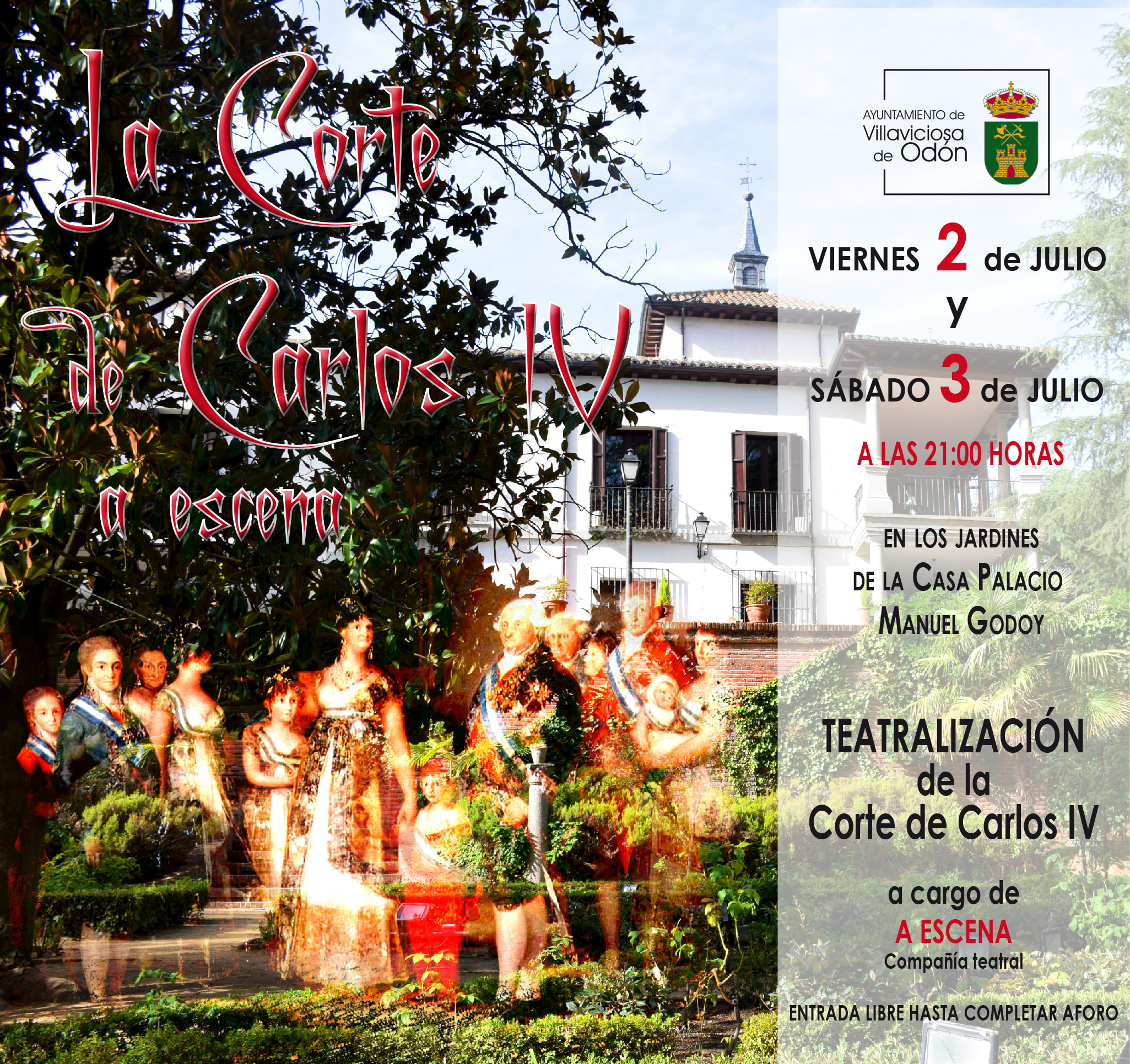 Texto Alternativo: Los jardines del Palacio Manuel Godoy acogen este fin de semana una teatralización de la Corte de Carlos IV