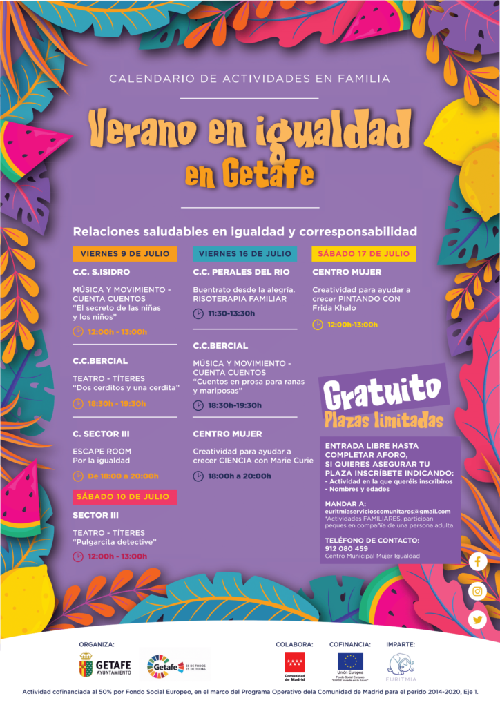 Texto Alternativo: Actividades igualitarias para familias durante el verano en Getafe