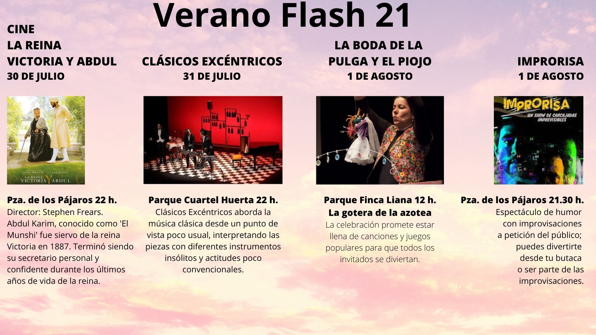 Texto Alternativo: La Reina Victoria y Abdul, el concierto Clásicos excéntricos o el espectáculo de humor Improrisa, en la agenda cultural de esta semana