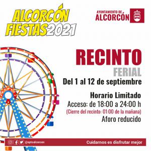 Texto Alternativo: Las atracciones del Recinto Ferial contarán con aforo y horario limitado para garantizar la protección de la salud de la ciudadanía