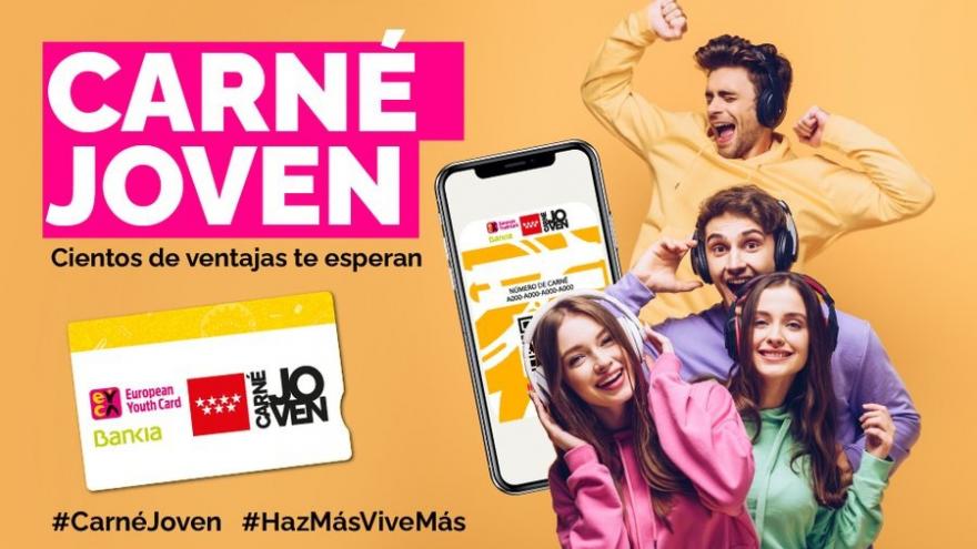 Texto Alternativo: El Carné Joven de la Comunidad de Madrid sumó 43.600 nuevos socios entre enero y julio