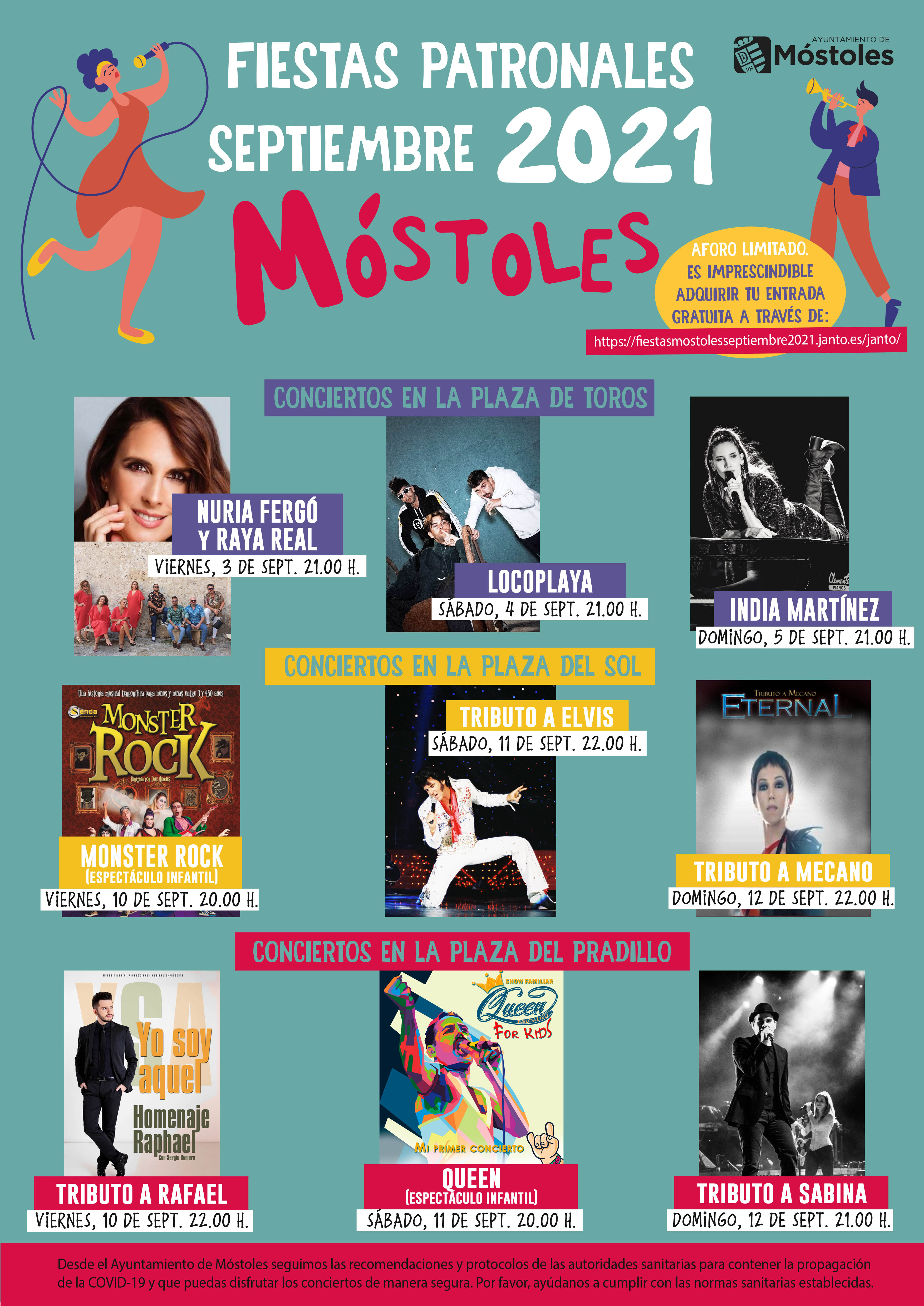 Texto Alternativo: Las Fiestas de Móstoles tendrán nueve actuaciones musicales gratuitas con aforo limitado y medidas de seguridad