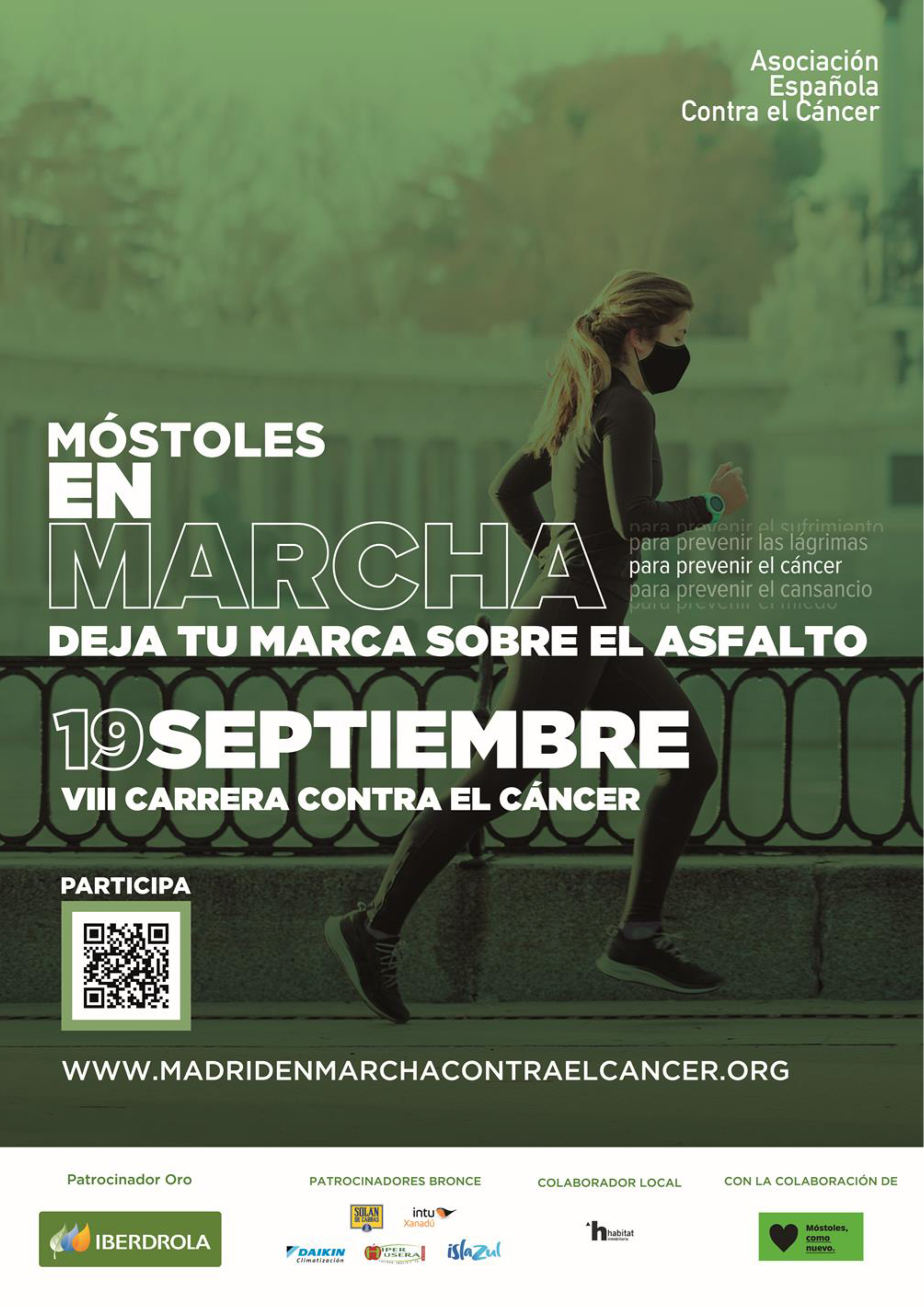 Texto Alternativo: El Parque de El Soto acogerá la edición local de la VIII Carrera En Marcha Contra el Cáncer el 19 de septiembre