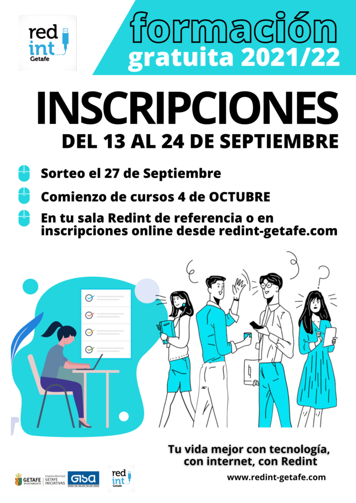 Texto Alternativo: Cursos de informática, uso del teléfono móvil y aplicaciones en las salas REDINT