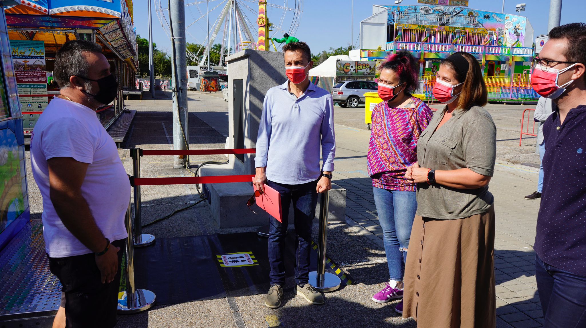 Texto Alternativo: El recinto ferial de atracciones de las Fiestas de Nuestra Señora de los Santos abrirá esta tarde al público