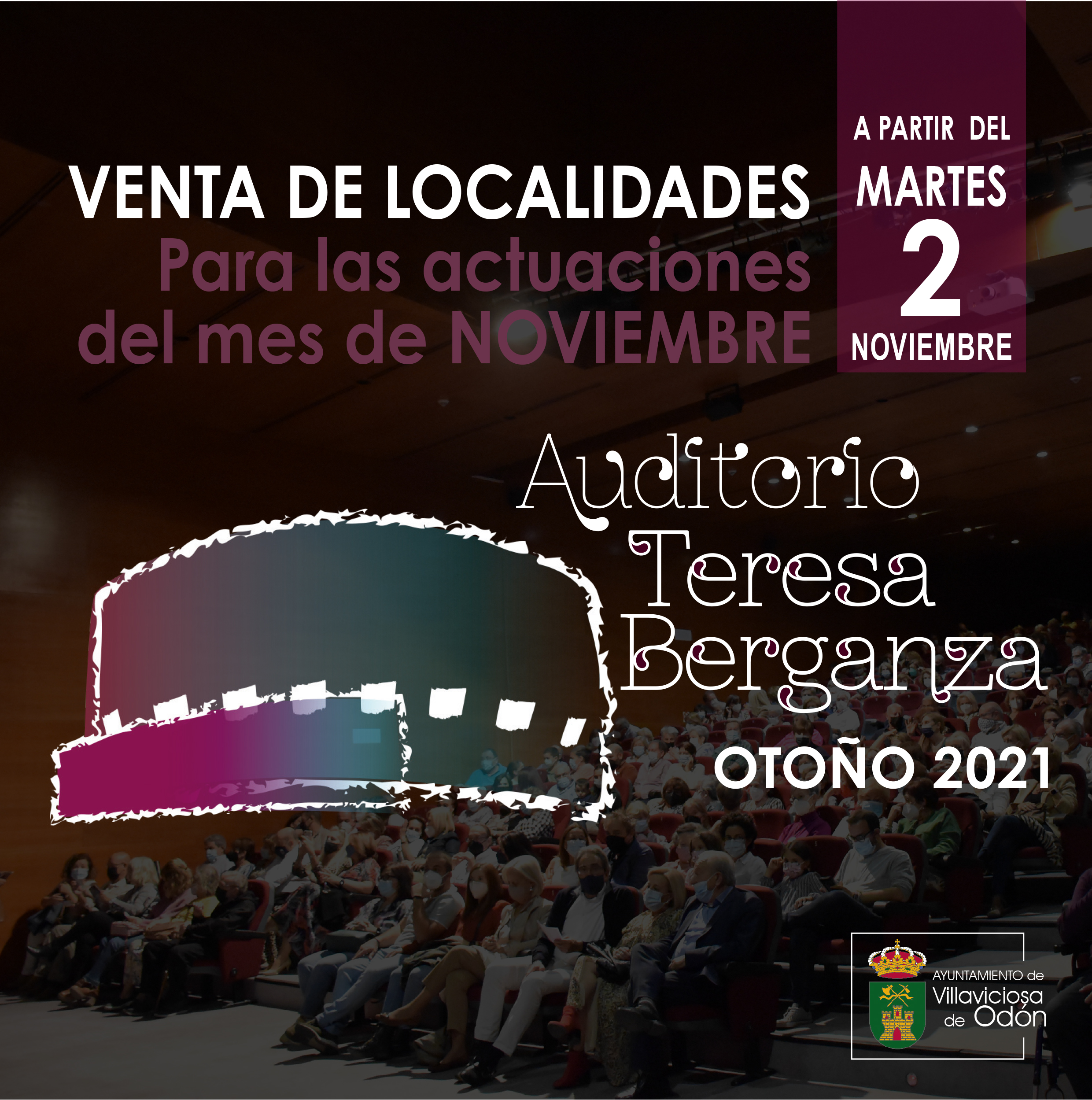 Texto Alternativo: El próximo martes se ponen a la venta las localidades para los espectáculos culturales de noviembre