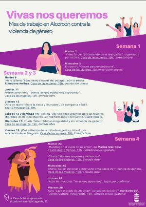 Texto Alternativo: Alcorcón organiza diversas jornadas durante el mes de noviembre para combatir la violencia de género
