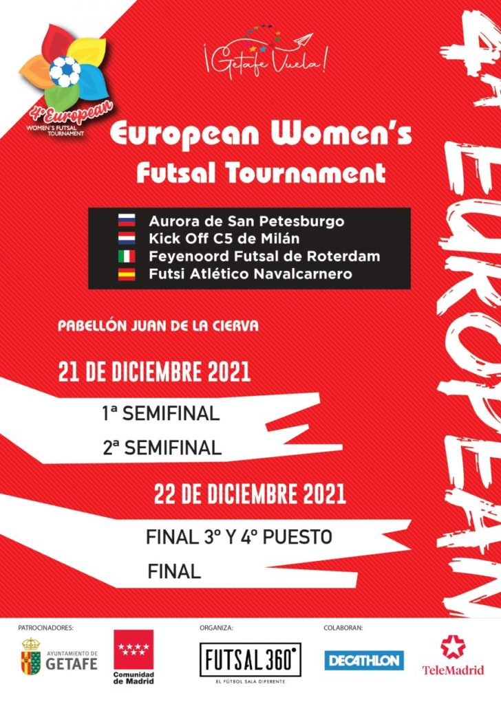 Texto Alternativo: Getafe acoge su primer evento como ‘Ciudad Europea del Deporte 2022’, la IV European Women’s Futsal Tournament