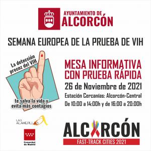 Texto Alternativo: La importancia de la detección temprana y la sensibilización, claves del programa de actividades de Alcorcón en torno al Día Mundial de la lucha contra el Sida